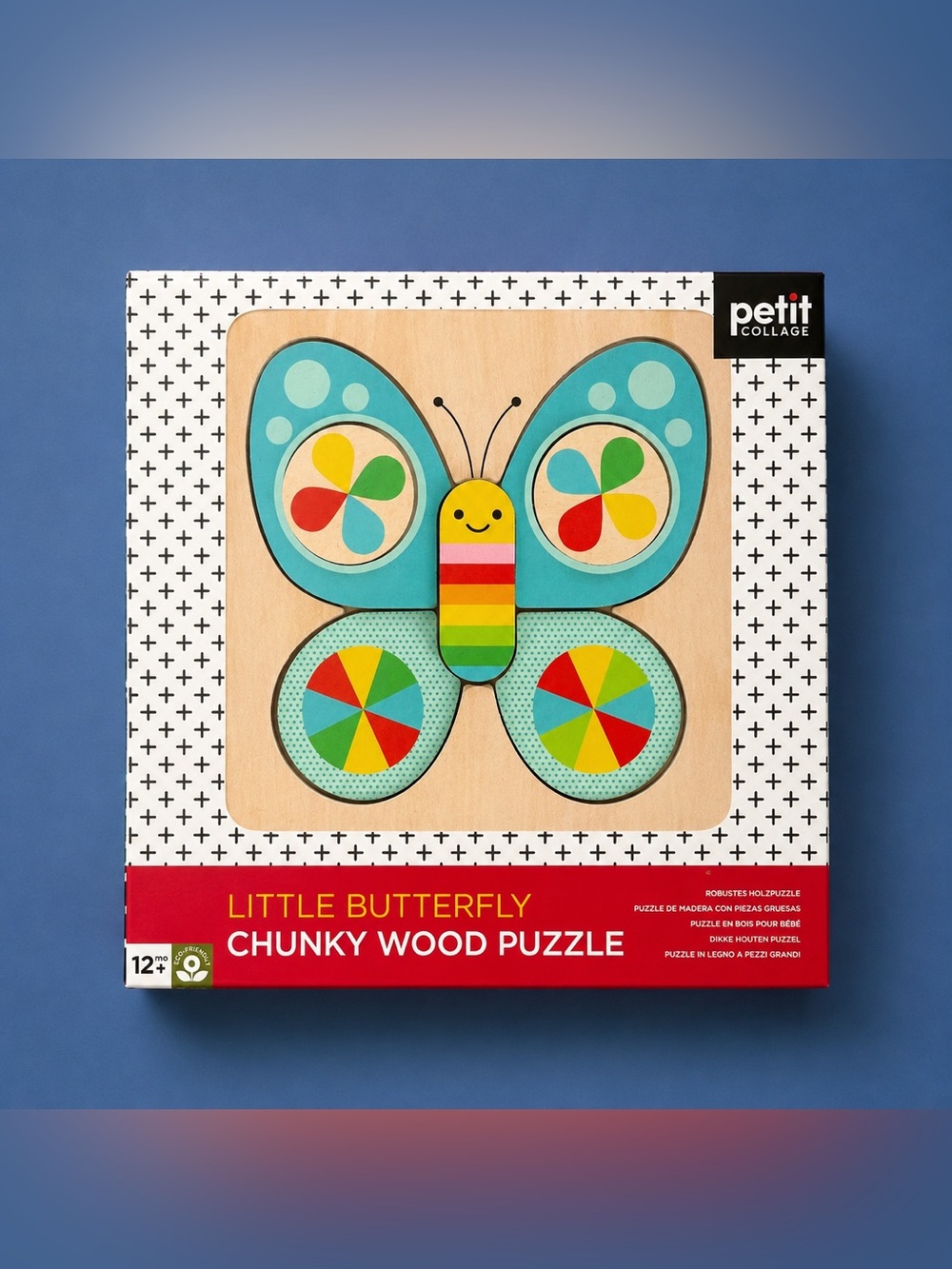 Petit Collage - Little Butterfly Chunky Wood Puzzle - Picture 5 of 8